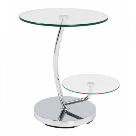 Table d'Appoint Design "Cofag" 55cm Chromé|Table Basse|Paris Prix
