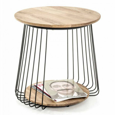 Table d'Appoint en Bois "Nissa" 52cm Naturel|Table Basse|Paris Prix