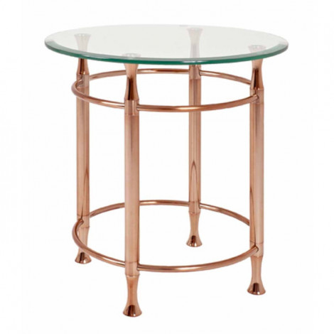 Table d'Appoint Design "Hyva" 52cm Cuivre|Table Basse|Paris Prix