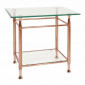 Table d'Appoint 2 Niveaux "Hyva" 58cm Cuivre|Table Basse|Paris Prix