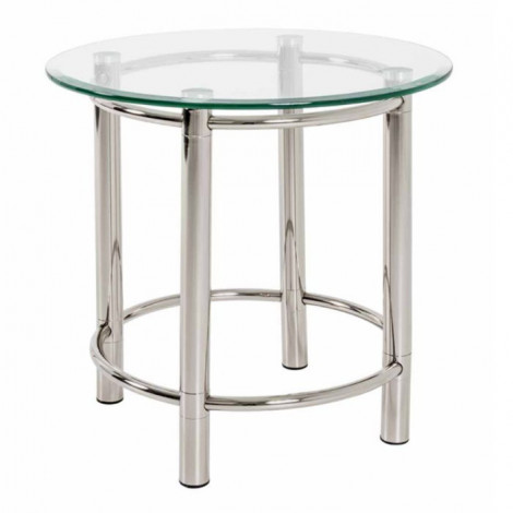 Table d'Appoint Design "Fygas" 55cm Argent|Table Basse|Paris Prix