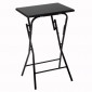 Table d'Appoint Pliante Design "Paola" 64cm Noir|Table Basse|Paris Prix