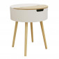 Table d'Appoint & Coffre "Iowa" 54cm Naturel|Table Basse|Paris Prix