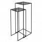 Lot de 2 Tables d'Appoint Design "Riga" 90cm Noir|Table Basse|Paris Prix