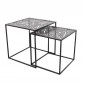Lot de 2 Tables Gigognes "Havana" 40cm Noir|Table Basse|Paris Prix