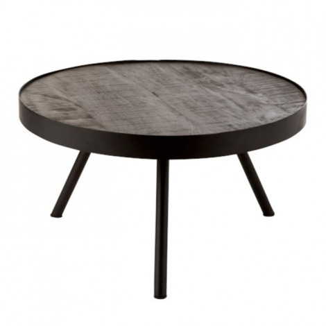 Table d'Appoint Gigogne en Bois "Fien" 60cm Marron|Table Basse|Paris Prix