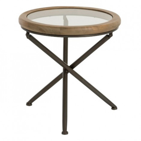 Table d'Appoint Ronde "Bruxelles" 52cm Naturel|Table Basse|Paris Prix