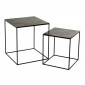 Lot de 2 Tables d'Appoint Gigognes "Oxidize" 55cm Noir|Table Basse|Paris Prix