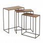 Lot de 3 Tables d'Appoint Gigognes "Bano" 66cm Rouille|Table Basse|Paris Prix