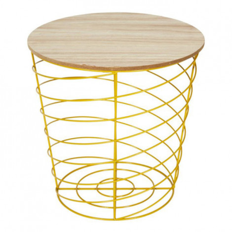 Table d'Appoint Design "Cyclone" 40cm Jaune|Table Basse|Paris Prix