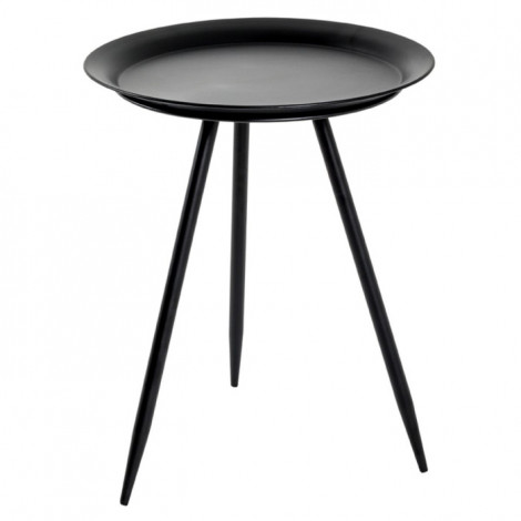 Table d'Appoint Design en Métal "Laqué" 47cm Noir|Table Basse|Paris Prix