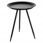 Table d'Appoint Design en Métal "Laqué" 47cm Noir|Table Basse|Paris Prix