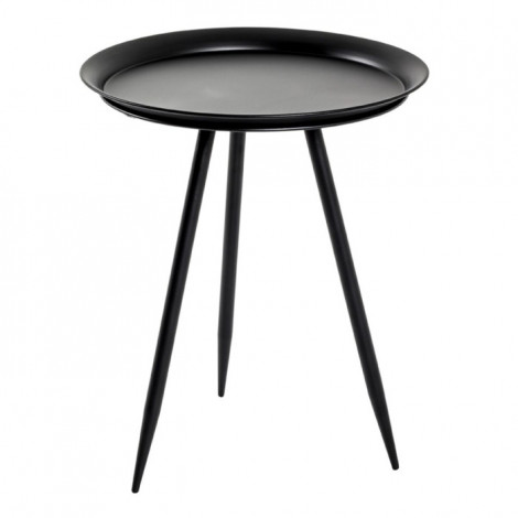 Table d'Appoint Design en Métal "Laqué" 54cm Noir|Table Basse|Paris Prix