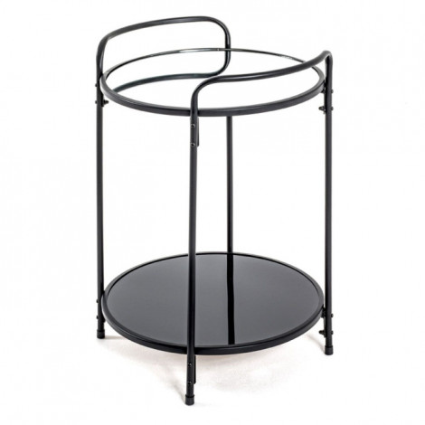 Table d'Appoint Design "Acier Laqué" 50cm Noir|Table Basse|Paris Prix