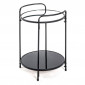 Table d'Appoint Design "Acier Laqué" 50cm Noir|Table Basse|Paris Prix