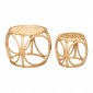 Lot de 2 Tables d'Appoint "Idylle Folk" 58cm Naturel|Table Basse|Paris Prix