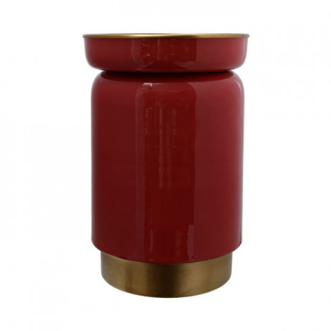 Table d'Appoint Design "Clays" 46cm Corail & Or|Table Basse|Paris Prix