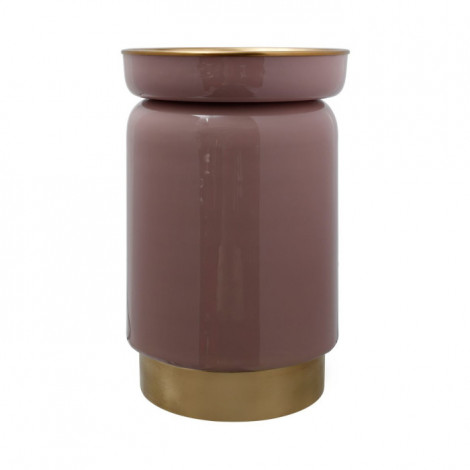 Table d'Appoint Design "Clays" 46cm Vieux Rose & Or|Table Basse|Paris Prix