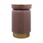 Table d'Appoint Design "Clays" 46cm Vieux Rose & Or|Table Basse|Paris Prix