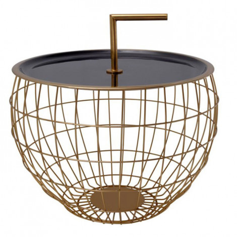 Table d'Appoint Design "Jouy" 49cm Noir|Table Basse|Paris Prix