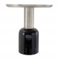 Table d'Appoint Design "Yeza" 49cm Noir & Argent|Table Basse|Paris Prix