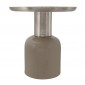 Table d'Appoint Design "Yeza" 40cm Taupe & Argent|Table Basse|Paris Prix
