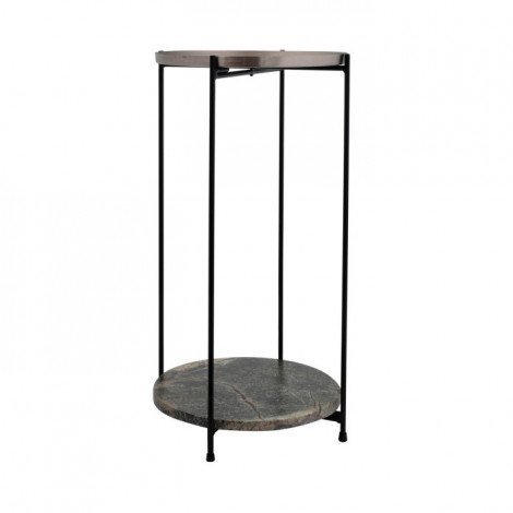 Table d'Appoint en Marbre "Louisa" 60cm Argent|Table Basse|Paris Prix