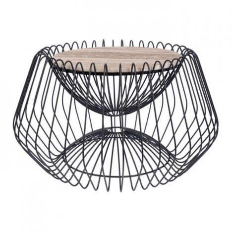 Table d'Appoint Design "Malibu" 60cm Marron|Table Basse|Paris Prix