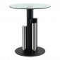 Table d'Appoint Design "Paula" 50cm Argent|Table Basse|Paris Prix