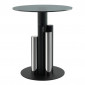 Table d'Appoint Design "Paula" 50cm Argent & Gris|Table Basse|Paris Prix