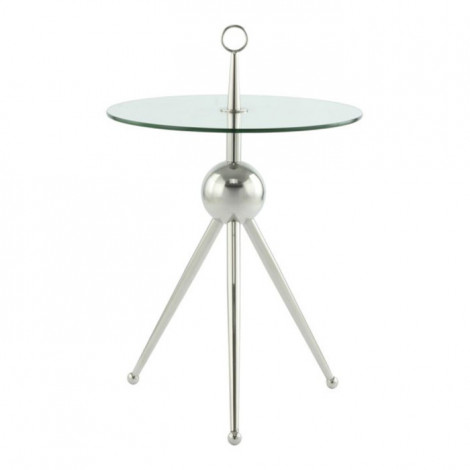 Table d'Appoint Design "Rodriga" 53cm Argent|Table Basse|Paris Prix