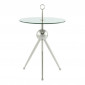 Table d'Appoint Design "Rodriga" 53cm Argent|Table Basse|Paris Prix
