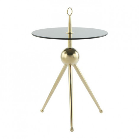 Table d'Appoint Design "Rodriga" 53cm Or & Gris|Table Basse|Paris Prix