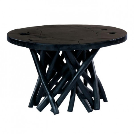 Table d'Appoint Ronde "Radix" 60cm Noir|Table Basse|Paris Prix