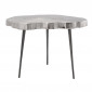 Table d'Appoint Design "Wood Art" 65cm Argent|Table Basse|Paris Prix