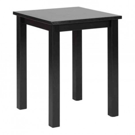 Table d'Appoint en Bois Massif "Lito" 55cm Noir Laqué|Table Basse|Paris Prix