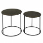 Lot de 2 Tables Gigognes "Mirage" 40cm Noir & Or|Table Basse|Paris Prix
