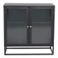 Vitrine 2 Portes "Bakal" 85cm Noir|Vaisselier|Paris Prix