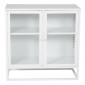 Vitrine 2 Portes "Bakal" 85cm Blanc|Vaisselier|Paris Prix
