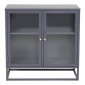 Vitrine 2 Portes "Bakal" 85cm Gris Clair|Vaisselier|Paris Prix