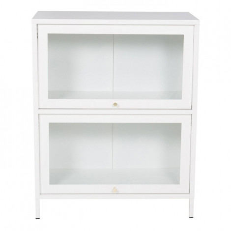 Vitrine 2 Portes "Bakal" 100cm Blanc|Vaisselier|Paris Prix