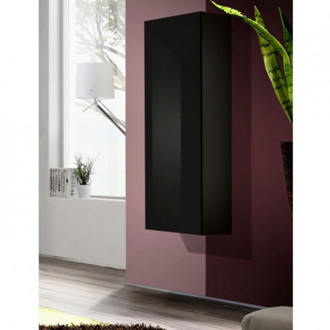 Vitrine Murale Design "Fly I" 126cm Noir|Vaisselier|Paris Prix
