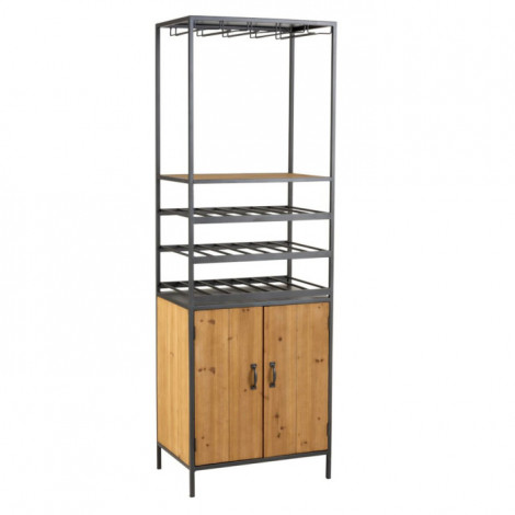 Vaisselier Range-Bouteilles "Vin" 180cm Naturel|Vaisselier|Paris Prix