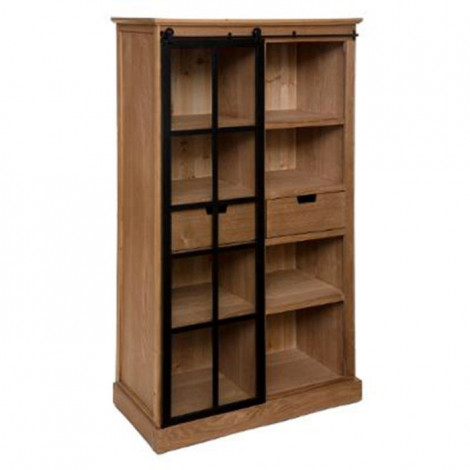 Vitrine 2 Tiroirs Design "Danik" 150cm Marron|Vaisselier|Paris Prix