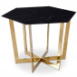 Table de Repas Design "Dizazi" 120cm Noir & Or|Table|Paris Prix
