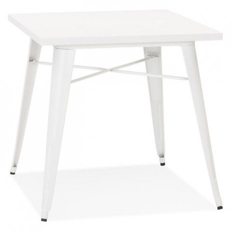 Table de Repas Vintage "Calaco" 76cm Blanc|Table|Paris Prix