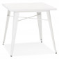 Table de Repas Vintage "Calaco" 76cm Blanc|Table|Paris Prix