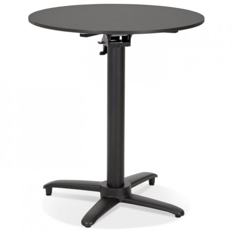 Table de Repas Pliable Design "Ludmila" 76cm Noir|Table|Paris Prix