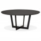 Table de Repas Ronde Design "Nyna" 120cm Noir|Table|Paris Prix