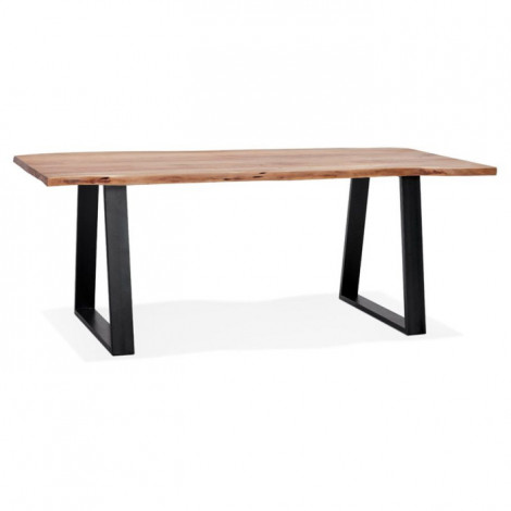 Table de Repas "Azimato" 200cm Naturel & Noir|Table|Paris Prix